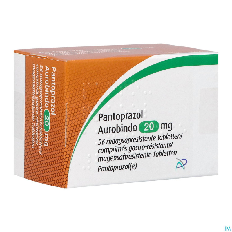 Pantoprazol aurobindo 20mg gastro resist. comp  56