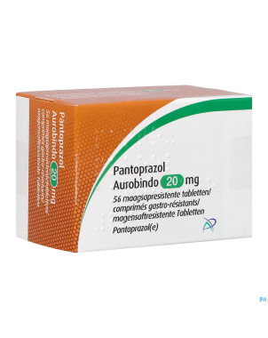 Pantoprazol aurobindo 20mg gastro resist. comp  56