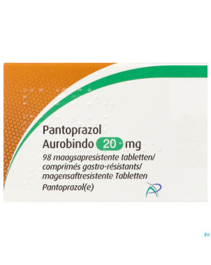 Pantoprazol aurobindo 20mg gastro resist. comp  98