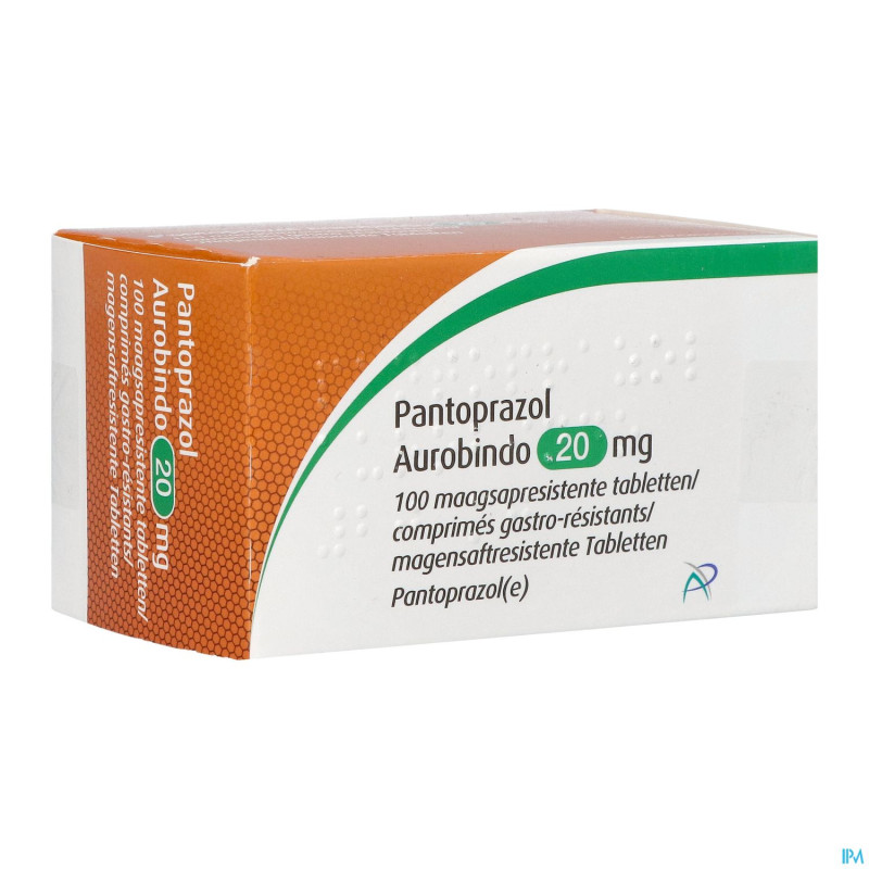 Pantoprazol aurobindo 20mg gastro resist. comp 100