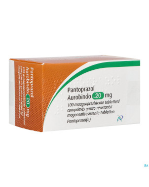 Pantoprazol aurobindo 20mg gastro resist. comp 100