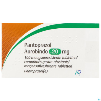 Pantoprazol aurobindo 20mg gastro resist. comp 100