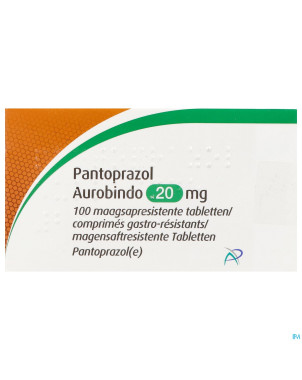 Pantoprazol aurobindo 20mg gastro resist. comp 100