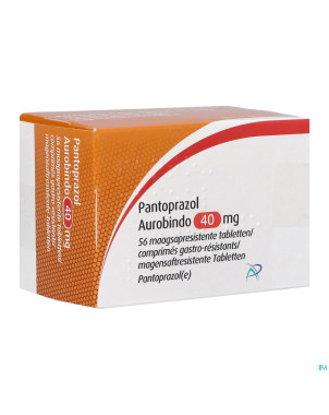 Pantoprazol aurobindo 40mg gastro resist. comp 56