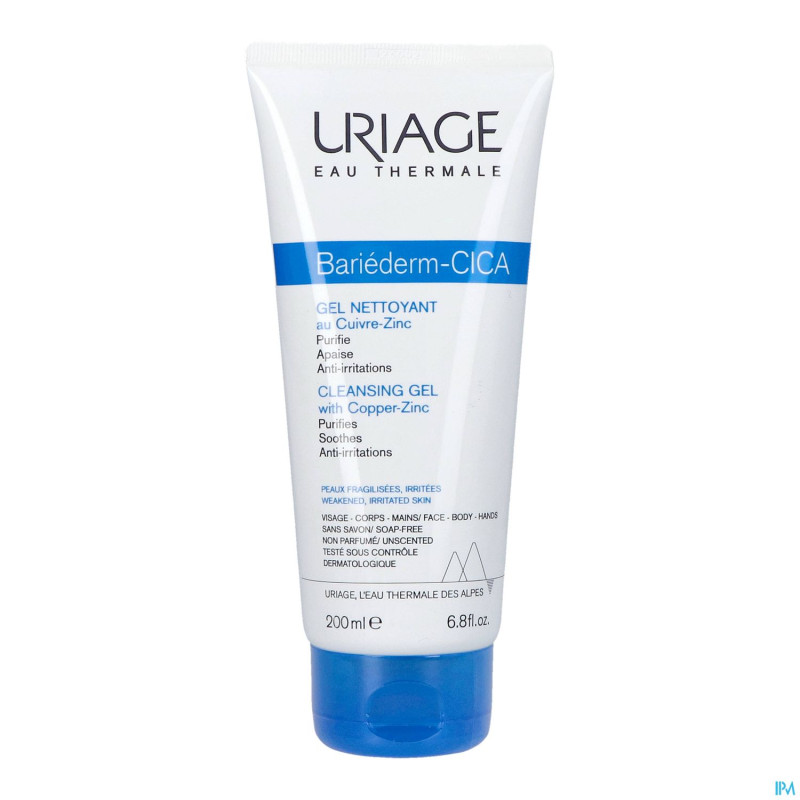 Uriage bariederm cica gel nett. cuivre zinc  200ml