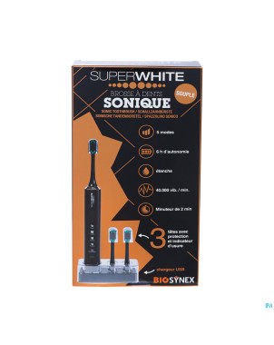 Superwhite brosse dents sonique black