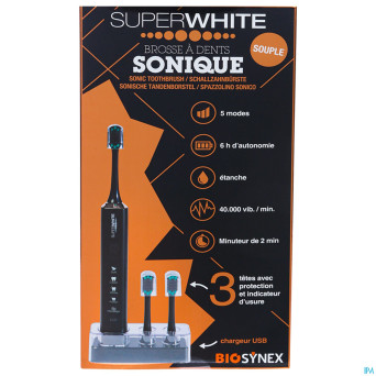 Superwhite brosse dents sonique black