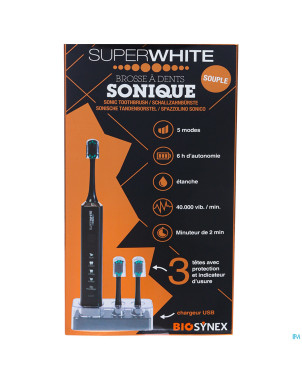 Superwhite brosse dents sonique black