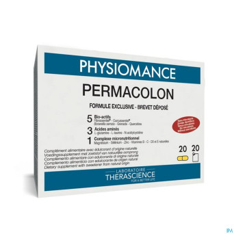 Permacol. s/prob.sach20+caps20 physiomance phy190b