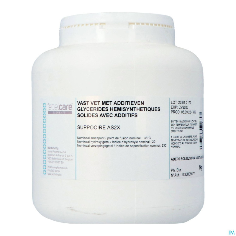 Suppocire as2x 1kg febelcare