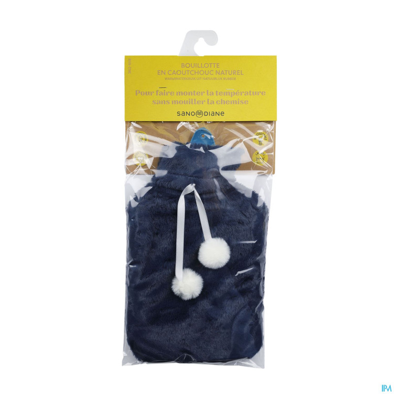 Sanodiane bouillotte fourrure bleue 1,8l
