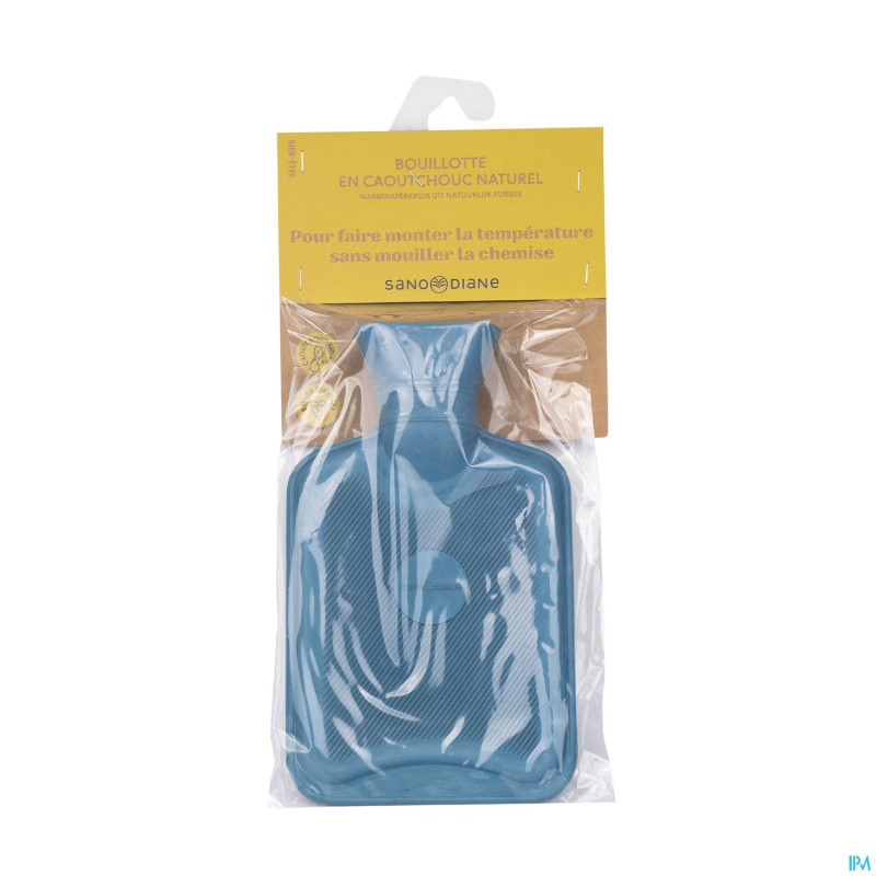 Sanodiane bouillotte caoutchouc bleu 1l
