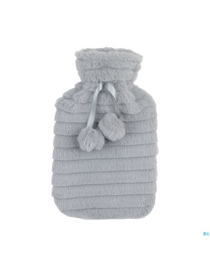 Sanodiane bouillotte caoutchouc fourrure grise 1l