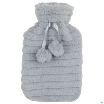 Sanodiane bouillotte caoutchouc fourrure grise 1l
