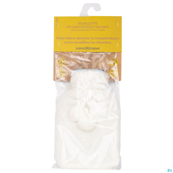 Sanodiane bouillotte caoutchouc fourrure blanche1l