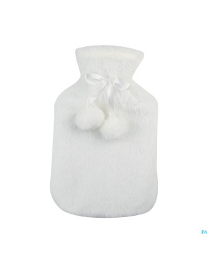Sanodiane bouillotte caoutchouc fourrure blanche1l