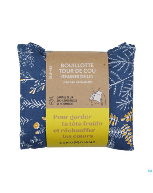 Sanodiane bouillotte tour cou graines lin fleurs
