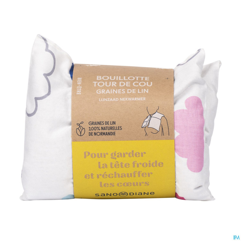 Sanodiane bouillotte tour cou gr lin petite fille