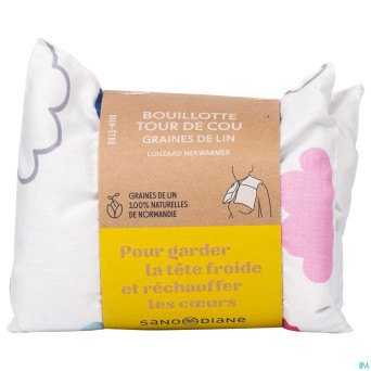 Sanodiane bouillotte tour cou gr lin petite fille