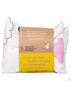 Sanodiane bouillotte tour cou gr lin petite fille