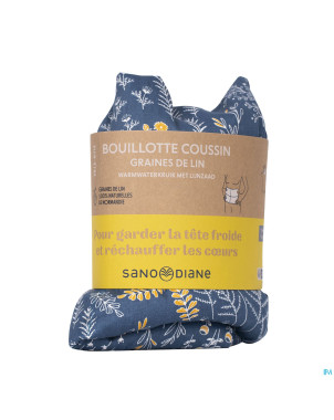 Sanodiane bouillotte coussin gr lin fleurs