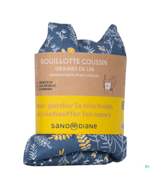 Sanodiane bouillotte coussin gr lin fleurs