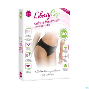 Libertycup culotte menstruelle noir s/m 36-38