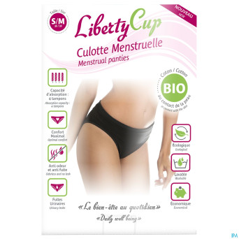 Libertycup culotte menstruelle noir s/m 36-38