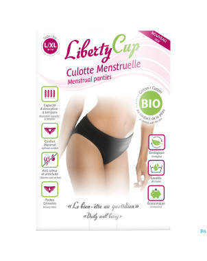 Libertycup culotte menstruelle noir l/xl 40-42