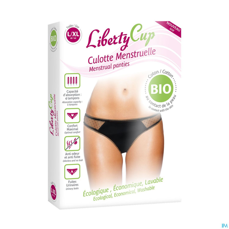 Libertycup culotte menstr.plumet.noir l/xl 40-42