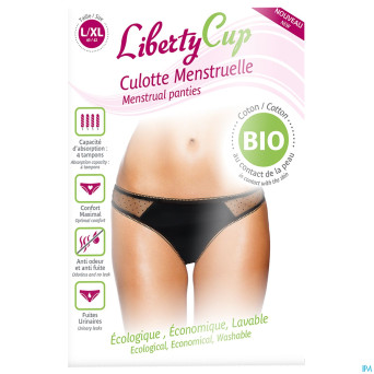 Libertycup culotte menstr.plumet.noir l/xl 40-42