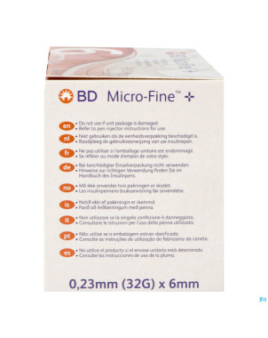 Bd microfine+pentap. aig.stylo 0,23mm 32gx6mm  100