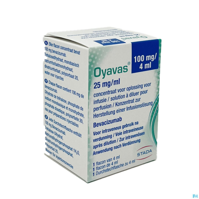 Oyavas 25mg/ml sol pour perf fl inj 1 x  4ml
