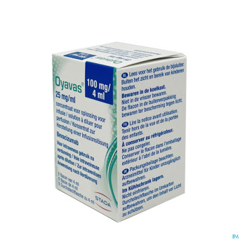 Oyavas 25mg/ml sol pour perf fl inj 1 x  4ml