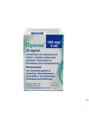 Oyavas 25mg/ml sol pour perf fl inj 1 x  4ml