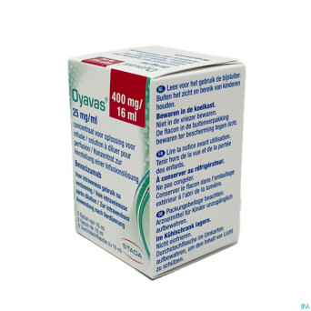 Oyavas 25mg/ml sol pour perf fl inj 1 x 16ml