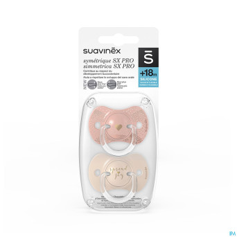 Suavinex spread joy soother sil rev +18m bg duo