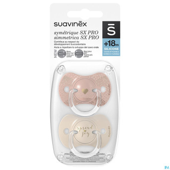 Suavinex spread joy soother sil rev +18m bg duo