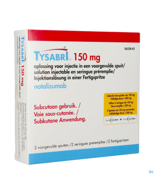 Tysabri 150mg sol inj seringue preremplie 2x1ml