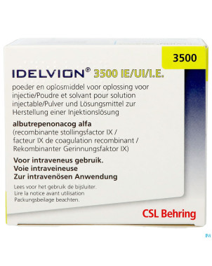 Idelvion 3500ui/5ml pdr sol inj  1 700ui/ml