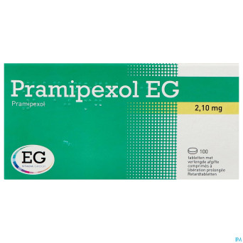 Pramipexol eg 2,10mg lib.prolongee comp 100