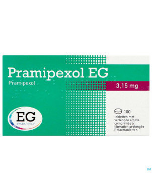 Pramipexol eg 3,15mg lib.prolongee comp 100