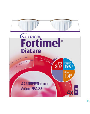 Diacare fraise    4x200ml