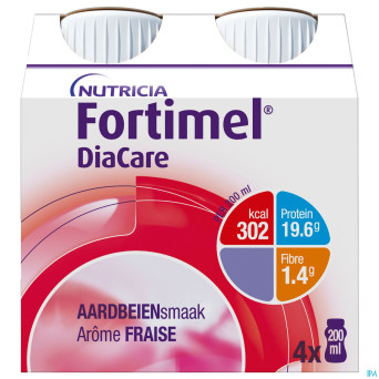 Diacare fraise    4x200ml