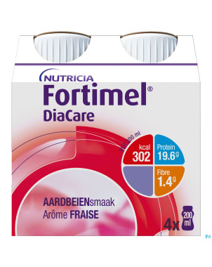 Diacare fraise    4x200ml