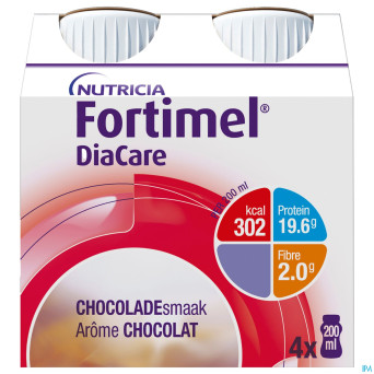 Diacare chocolat    4x200ml