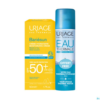 Uriage bariesun cr ip50+ 50ml&eau thermale 50ml nf