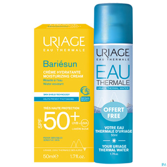 Uriage bariesun cr ip50+ 50ml&eau thermale 50ml nf