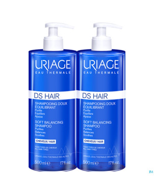 Uriage ds hair sh doux equilibrant   2x500ml promo