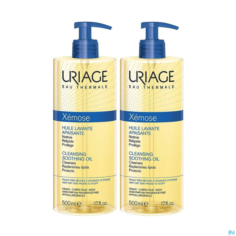 Uriage xemose huile lavante 2x500ml